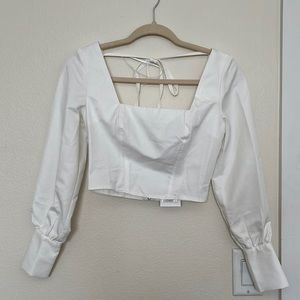 White corset style top. Size XS. NWT
